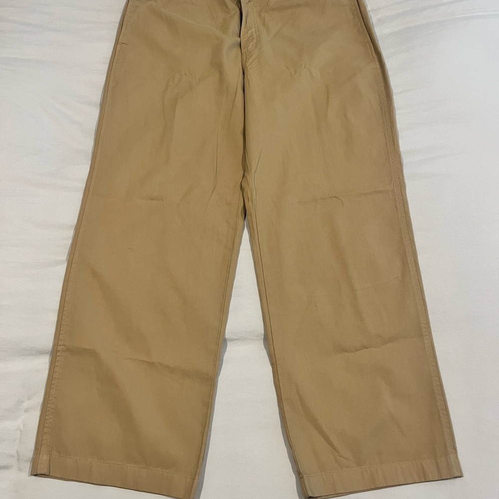 J. Crew Tan Chinos Wide-Leg pants
